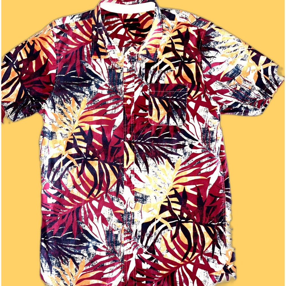 O’Neill Shirt Mens XL Classic Fit Button Up Short Sleeve Tropical Resort